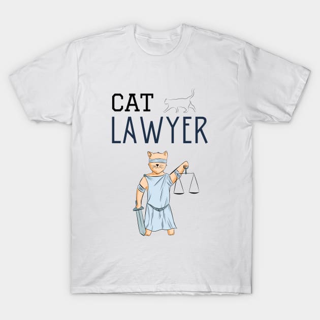 Cat lawyer T-Shirt by cypryanus